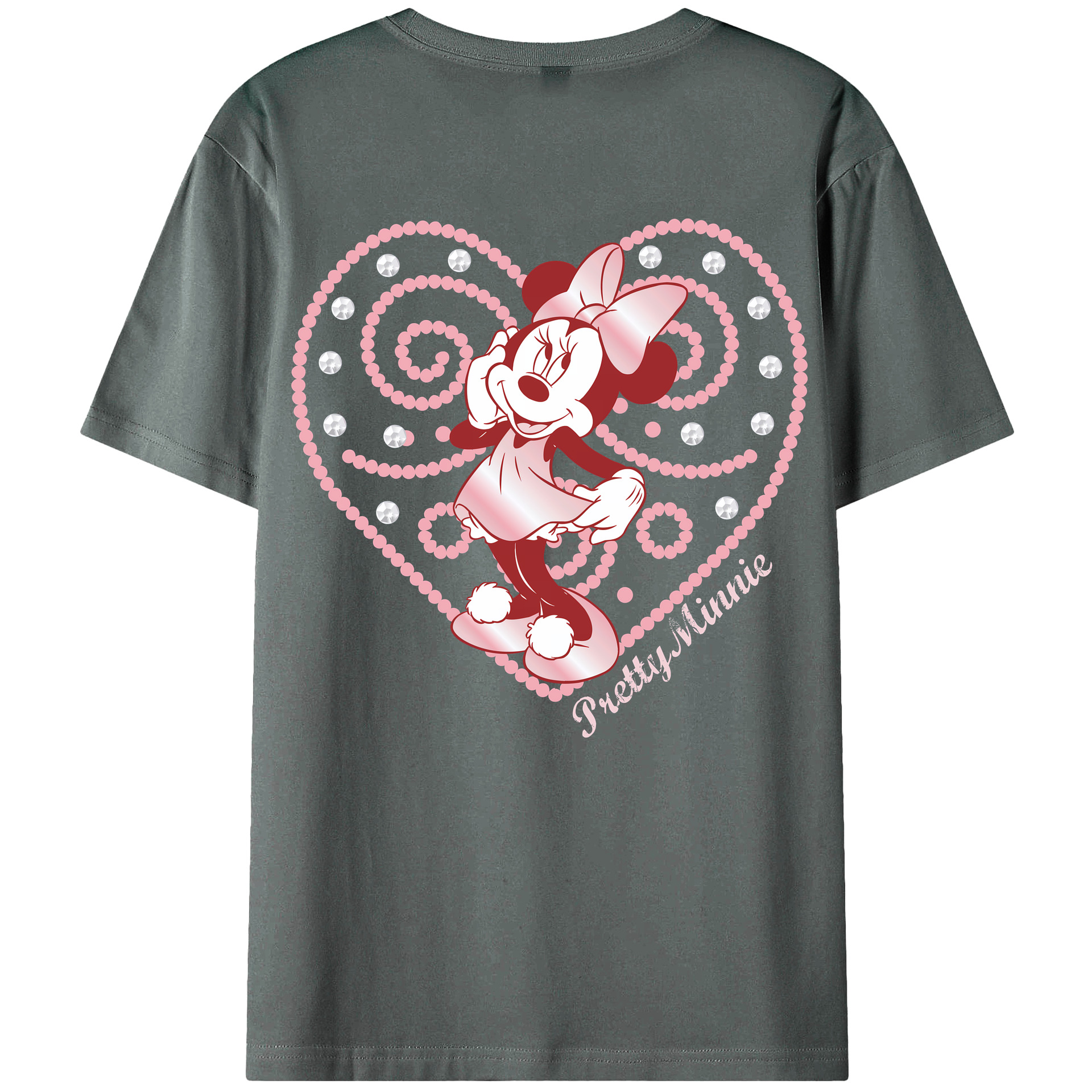 （画像用） ミッキーマウス Mickey Mouse 綿100％ メンズ半袖Tシャツ（バックプリント） 通気性